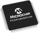 Microchip PIC24HJ64GP510A-I/PF